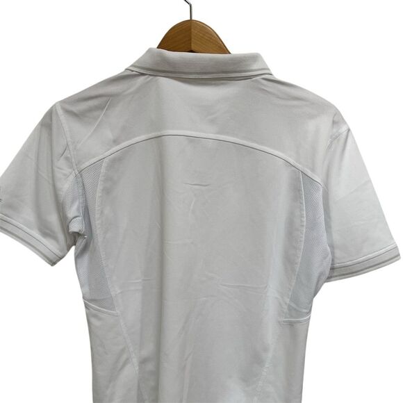 Adidas Women's Polo Shirt L White Short Sleeve Climacool Sports Top - Picture 4 of 9